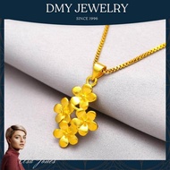 DMY Jewelry ทองคำแท้ 1 สลึง/เครื่องประดับชุดไทย ชุบทอง/เครื่องประดับแต่งงานดอกไม้/ชุดเครื่องประดับ โลหะ/สร้อยคอผู้หญิง/กำไลมงคลนำโชค/เเหวน