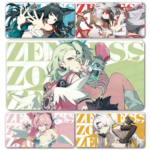 Black Zenless Zone Zero Mouse Pad ZZZ Game Character Hoshimi Miyabi Sunna Aria Mousepad XXL Keyboard
