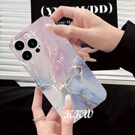 Creative Gold Powder Marble Pattern Premium Transparent Case With Painted Image Soft Shell Phone Cas