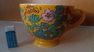 Whittard 橙黃花樣茶杯 yellow flower tea mug