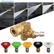 SEPTEMBER High Pressure Washer Kit, 360 Degree Pivoting 1/4 Brass Turning Quick Connect Kit, 4500psi