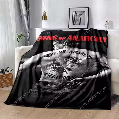 Jax Teller SONS OF ANARCHY Charlie Hunnam Throw Blanket Shawl Cloak Bedroom Living Room Sofa Couvert