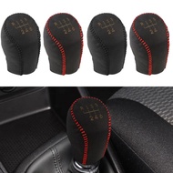 5 6 Speed Leather MT Gear Shift Knob Cover Gear Collars for Hyundai Elantra GT Accent Solaris Avante
