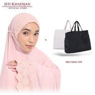 [Teacher's Day] Siti Khadijah Telekung Signature Lunara in Rose Smoke +Nelly Basal Tote Bag