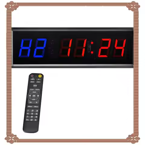 24-Hour Delivery 1.5 Inch 6 Digit Gym Timer,LED Interval Timer Digital Countdown Wall Mounted Clock