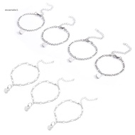 EC 3 4 Pieces  Matching Heart Bracelet Set Link Chain Bracelet for Best Friend Family Friendship Jew