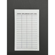 Kad Tarikh Dipulangkan / Date Due