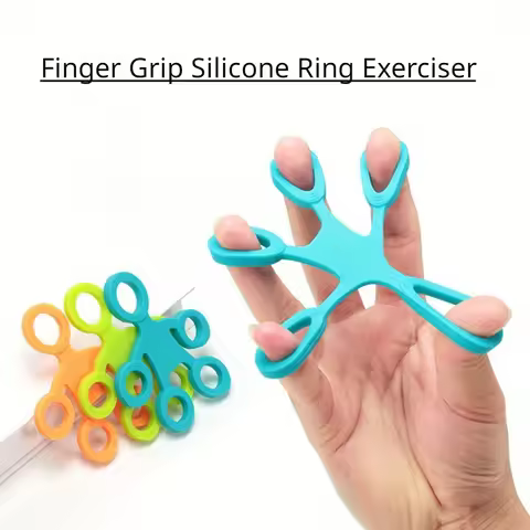 1pc Silicone Five-Finger Resistance Band Training Resistance Ring Finger Tensioner Finger Exerciser