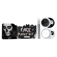 Halloween Cosplay Makeup, Used for Special Effects Makeup, Black White Face and Body Painting, Face 