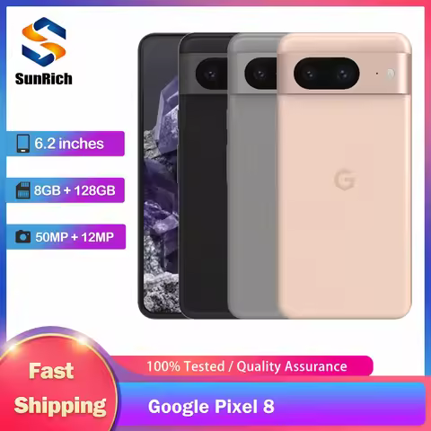 Google Pixel 8 5G Google Tensor G3 8GB RAM 128GB/256GB ROM 50MP&12MP 6.2" NFC eSim Fingerprint Origi