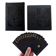 Poker Cards Creative Black Gold Poker Cool Playing Poker Cards Plastic PVC Waterproof voijeth