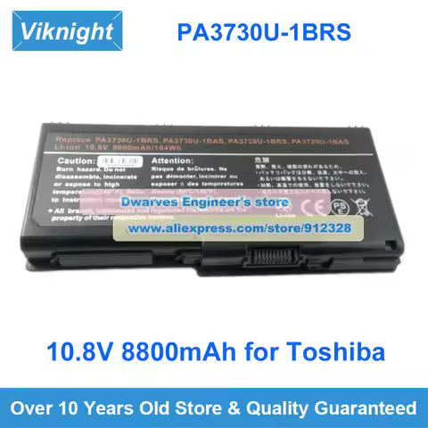 10.8V 8800mAh PA3730U-1BRS Battery PA3729U-1BRS PABAS207 for Toshiba Dynabook X500 X505 Satellite P5