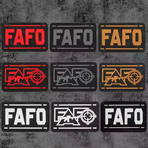 FAFO PVC Rubber Patches Around And Find Out Luminous Glow in Dark Tactical Patch With Hook Funny Bad