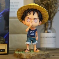 One Piece Figure Two Criminals GK Childhood Sand Sculpture Luffy Q Version Figure Car Chassis Cake Decoration Birthday Gift