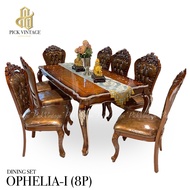 OPHELIA-I DINING SET (8P-200cm) ชุดโต๊ะอาหารหลุยส์ 8ที่นั่ง 200ซม. รุ่น โอฟิเลีย-1