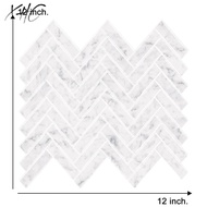 [Ready stock] ❥XHC❥ 3D Effect Self-Adhesive Waterproof Wall Sticker 2.5mm Herringbone Pattern Peel and Stick Wall Tiles-