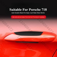 Door Handle Bowl Decoration Patch Car Stickers For Porsche 2016-2022 718 982 Cayman GT4 Boxster GTS 