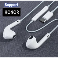 USB-C Earphone FOR HONOR X9d X8d 600 400 200 Type C Port In-Ear Earphone Wired With Mic Volume Gamin