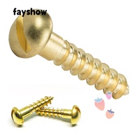 FAYSHOWSG Wood Screws  Tapping Fasteners Slotted Drive Solid Brass
