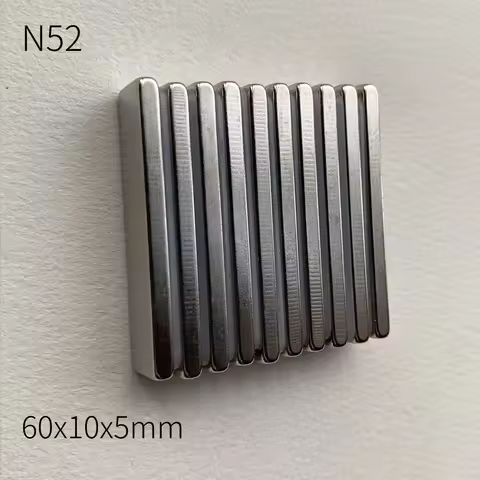 N52 60x10x5 Rectangle Neodymium Bar Block Strong Magnets motor Search Magnetic refrigerator strong b
