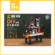 OHSOME - Mr. man · Mainan Brick Balok Susun Meja Anak DIY 150pcs Bahan ABS Awet Kuat (Villa Houses c