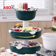 ASOTV 3 Layer Rotatable Steamboat Bowl Drainer Container 0233 Steamboat Bowl Steamboat Items Cooking