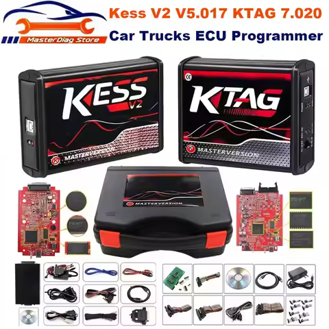 2025 NEW KTAG V7.020 V2.25 Red PCB Red European ECU Programmer Unlimited Points Networkable Online K