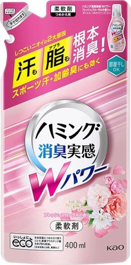 花王 HUMMING 消臭實感柔軟精 W Power 新鮮花香 補充包 400ml