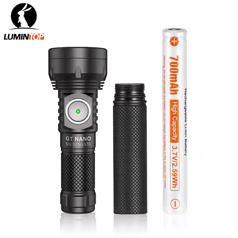 Lumintop GT NANO V3.0 10750 flashlight with 1pcs 10750 tube and battery reach to 800 lumens 420 mete