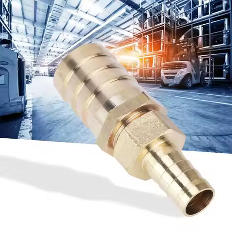 Copper Body Tire Inflator Chuck 8mm Rat Tail One Piece Design, Open Head Type Quick Connect Coupling