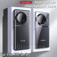 Case For Vivo X70 X80 X90 Pro Plus X90Pro X90ProPlus X90Pro+ VivoX90 Pro Fashion Phone Case Crystal Transparent Anti Fingerprint Anti Yellow Matte Transparent Back Cover