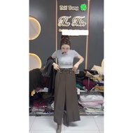 SK141 Fabric Pants with Gold Logo