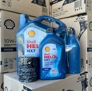 น้ำมันเครื่อง shell hx7 10w30 6+1 ไส้กรองไม่แถมฟรีค่ะ