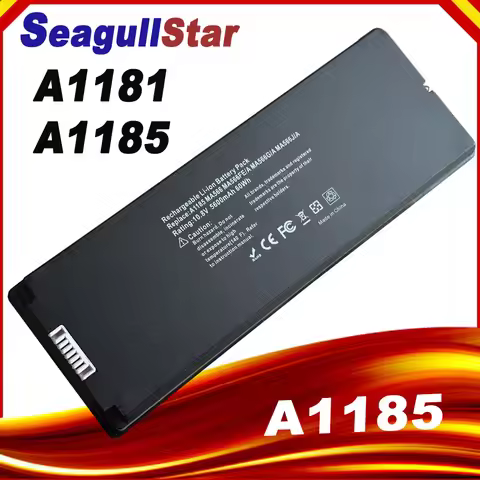 Black A1185 Laptop Battery for Apple MacBook 13" A1181 2006 2007 2008 2009 MA566 MA561 MA566FE A MA5