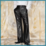 Sequin Detail Men Trousers Sequins Suit Trousers Men's Shiny Sequin Suit Pants for Wedding Nightclub