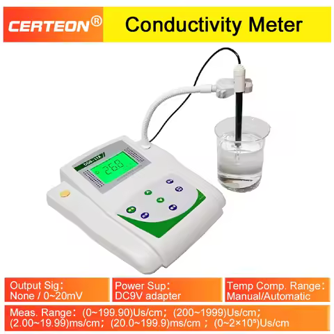 DDS-11A Digital Conductivity Meter Laboratory Tabletop EC Tester for Water Quality High Accuracy Ana