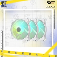 AIGO DARKFLASH FAN CASING C6MS WHITE 3IN1 AURORA RAINBOW - 12CM 3PACK