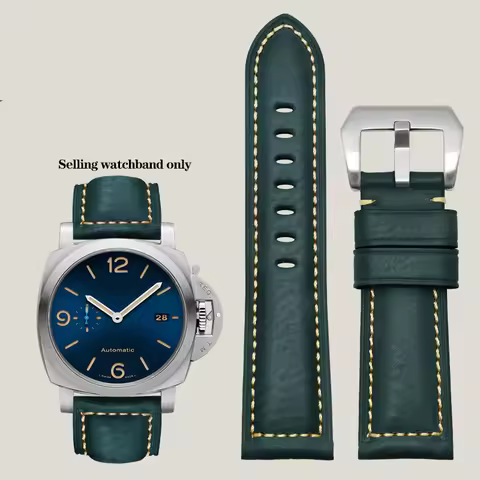 Thickened Italian Watchband For Pa-nerai PAM111 PA441 PAM01661 Lumino Casio PRG-650 Strap Vintage Wa
