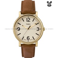 TIMEX T2P527 Unisex Analog Watch Originals Classic Round 42mm Leather Strap Brown *Original