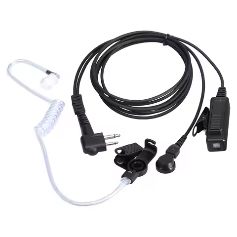 Earpiece for Motorola Walkie Talkies with Mic 2 Pin Acoustic Tube Headset and PPT for CP200 GP2000 X
