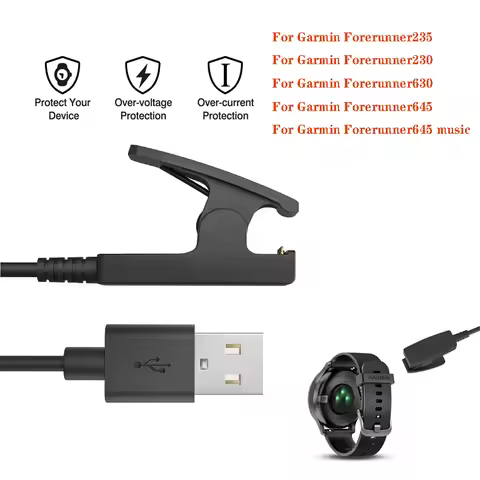 USB-C Charger Charging Cable for Garmin 235 230 630 30 35 Forerunner 645 music / Vivomove Trend / Vi