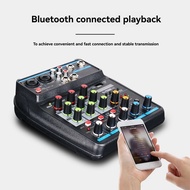 TECHCHIP-Professional 4-Channel USB Audio Mixer Console with Bluetooth Recording Capabilities for DJ