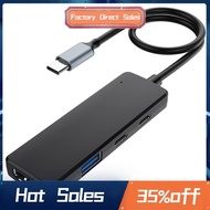 4-In-1 Type C HUB Dock USB C Hub to 4K -Compatible USB 3.0 Adapter Type C PD Charging Dock USB C Spl