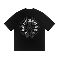 M1QM Chrome Hearts Summer Sanskrit Print Couple Short Sleeve T-Shirt