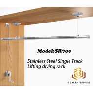 Model:SR700 B & XL Single Track Stainless steel Lifting Clothes Hanger/Ampian Baju Siling👉READY STOC