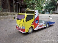 Diecast truk derek mainan anak truk towing