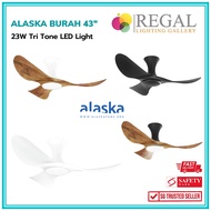 [Free Shipping] Alaska Burah Ceiling Fan 43" with 23W Tri-Tone LED Light - Regal Lighting