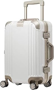 Durable Aluminum Frame Luggage 5509, BRILLIANT WHITE, 62.5cm/25inch