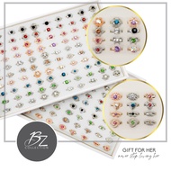 (JUALAN BORONG)25/50/100pcs Kerongsang Baby Brooch with Single Diamond Pin Tudung Batu Korea Korean 