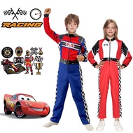 ❤Ready Stock❤Kids Cool Race Car Driver Costume Boys&Girls F1 Racer Cosplay Outfits Children Hallowee